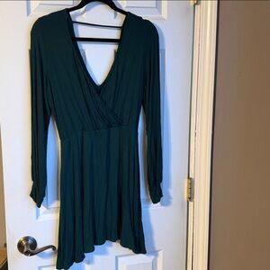 Teal Long Sleeve Dress